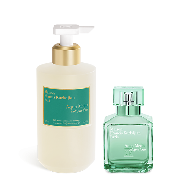 Aqua Media Cologne forte, , hi-res, Scented hand & body cleansing gel <br>and Eau de parfum Duo